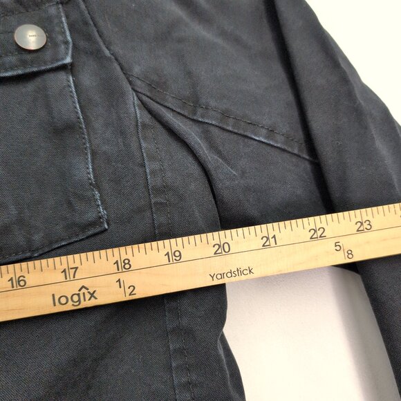 Zara Man Black Military Canvas Jacket - Size L - Picture 11 of 12